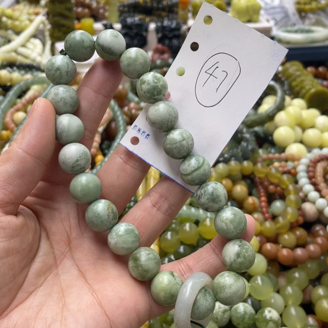 蛇纹石玉手链未镶嵌