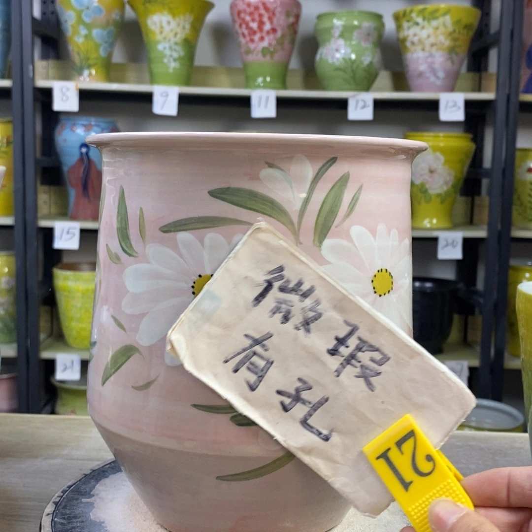 景德镇手工手绘陶瓷花盆