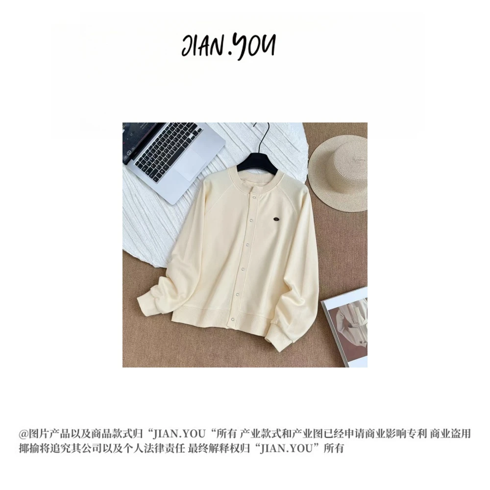 DINGPAI-[舒适高级]2025秋季新款宽松纯色气质女短外套O-Q998