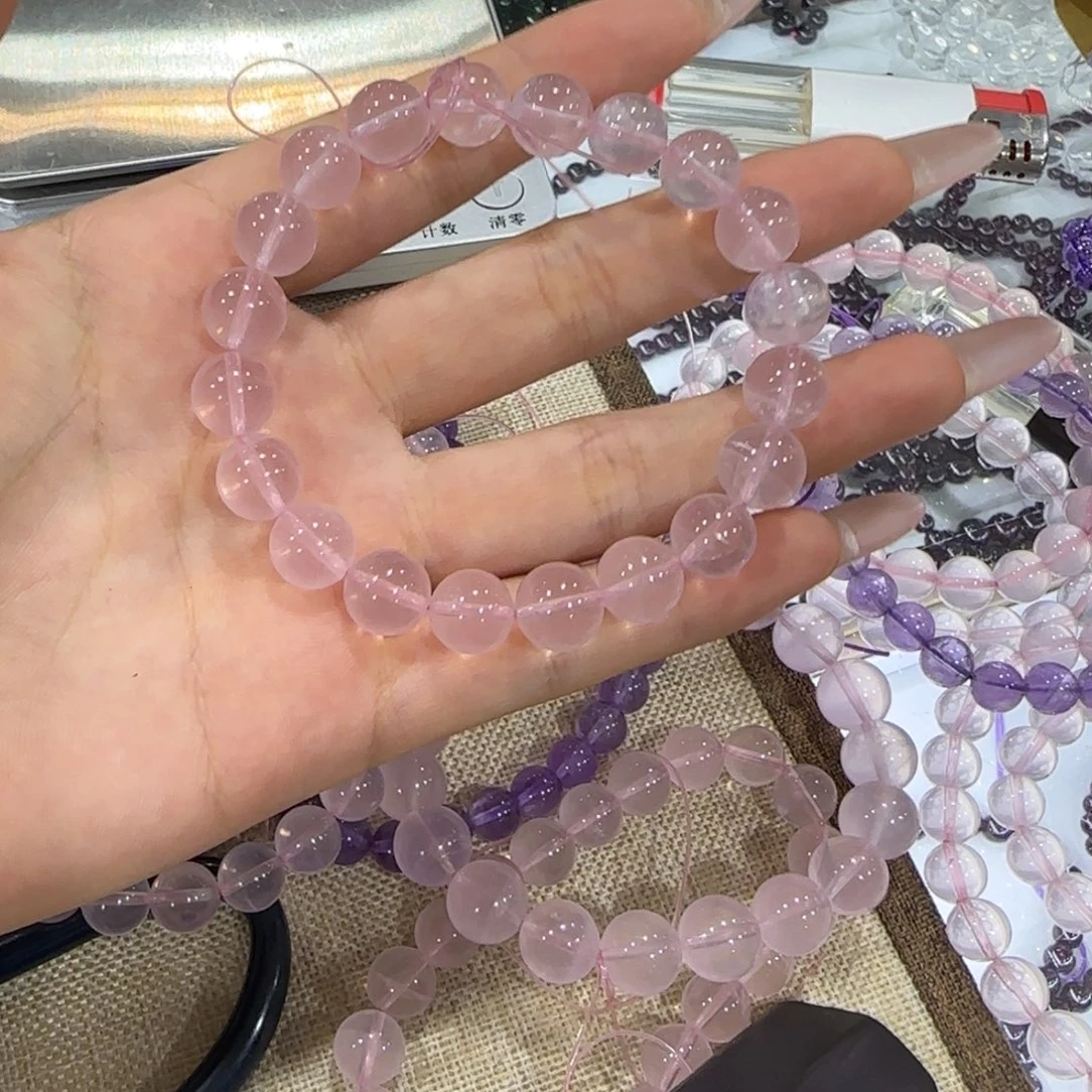 每***宝水晶手链未镶嵌粉水晶卡9