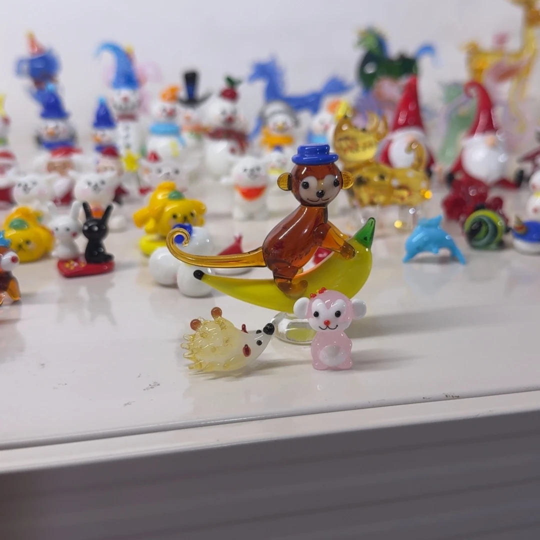宝***儿琉璃手工艺品小猴小刺猬
