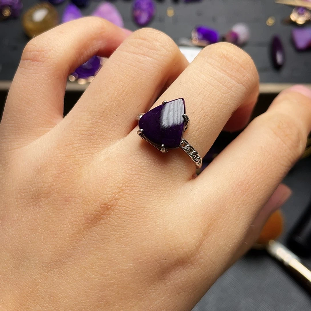 苏纪石（舒俱来）戒指银S925镶嵌