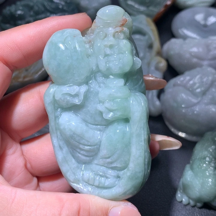 翡翠未镶嵌颈饰保真天然A货翡翠