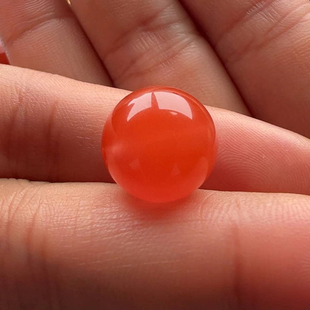 黑***呼南红玛瑙圆珠13.1未镶嵌