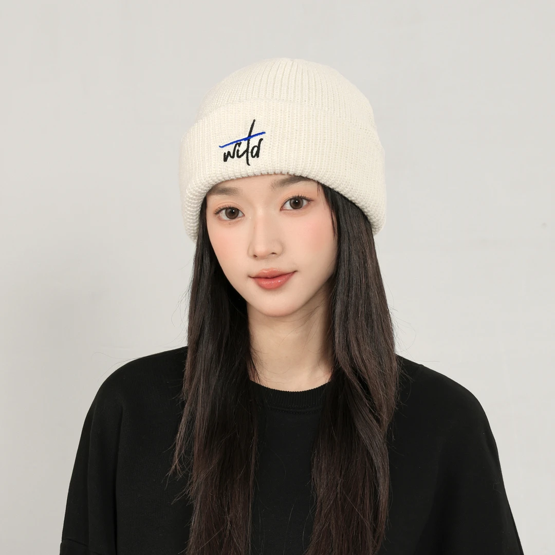 2025新款针织帽冷帽宽松大头围大脸显脸小毛线帽男女秋冬护耳保暖