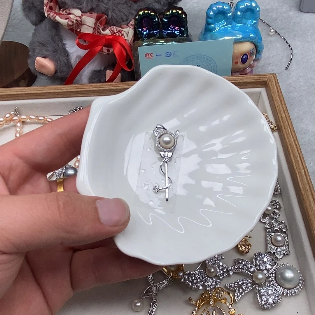 银S925镶嵌吊坠(不含链)海水珍珠