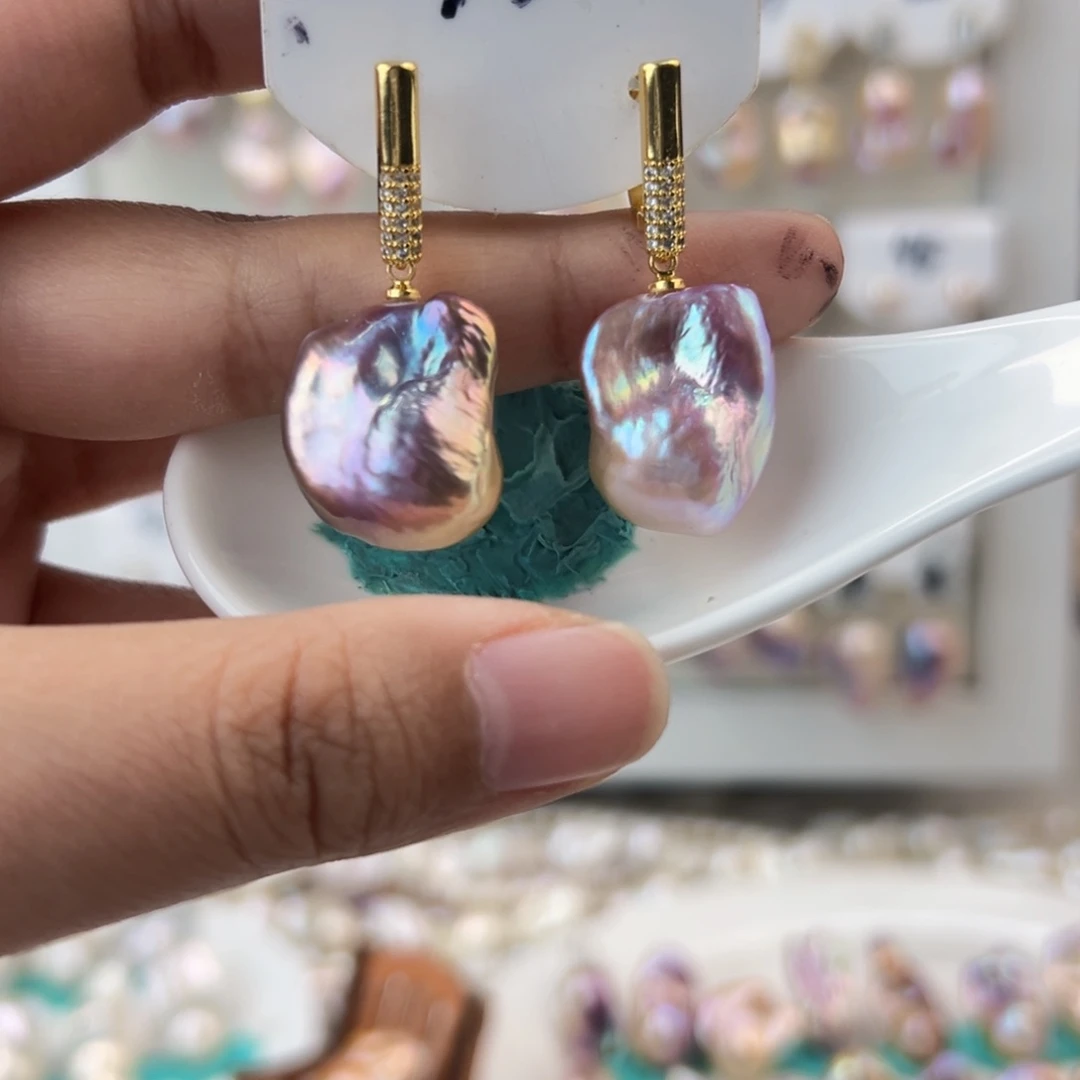 淡水珍珠耳饰未镶嵌