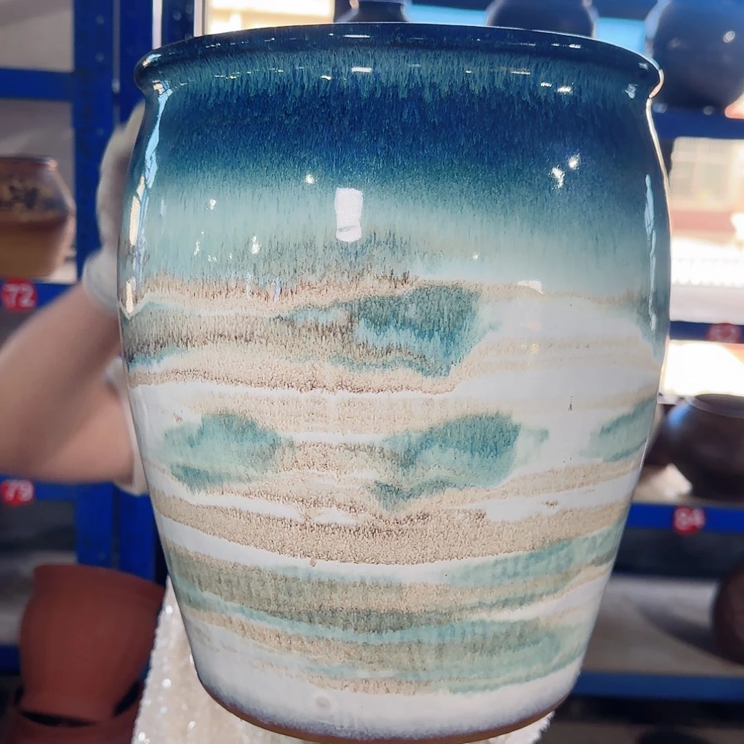 紫砂花盆高30口25