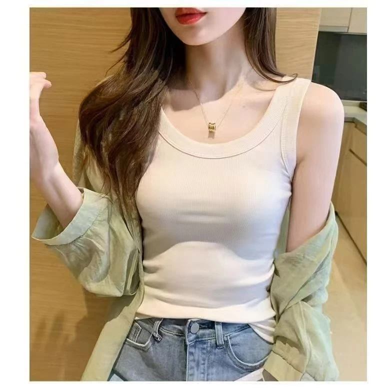 【主播同款】夏季新款纯棉修身打底背心