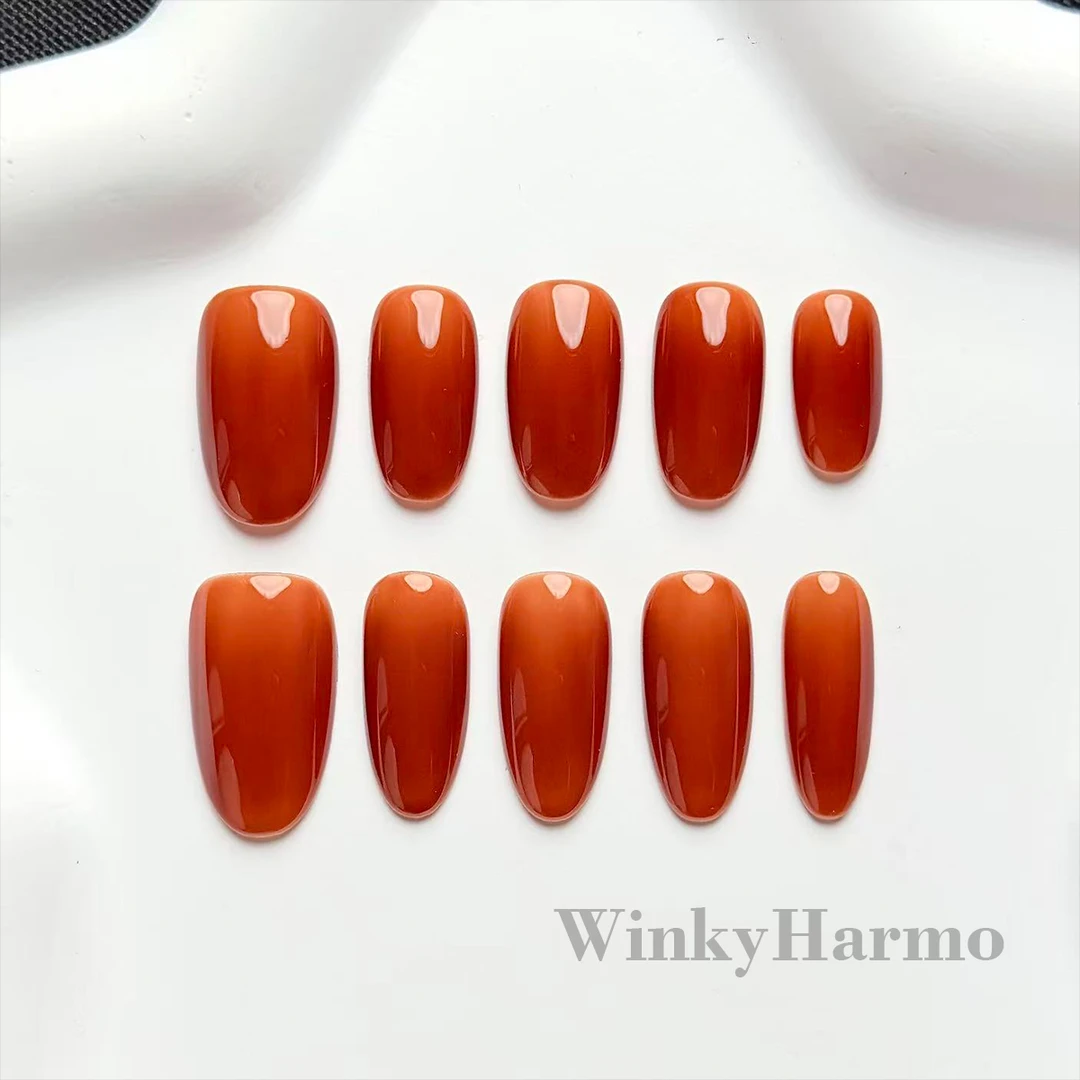 红叶枫了 温涵 预售 哇擦么 新甲型 此度 短椭圆手工穿戴甲10片