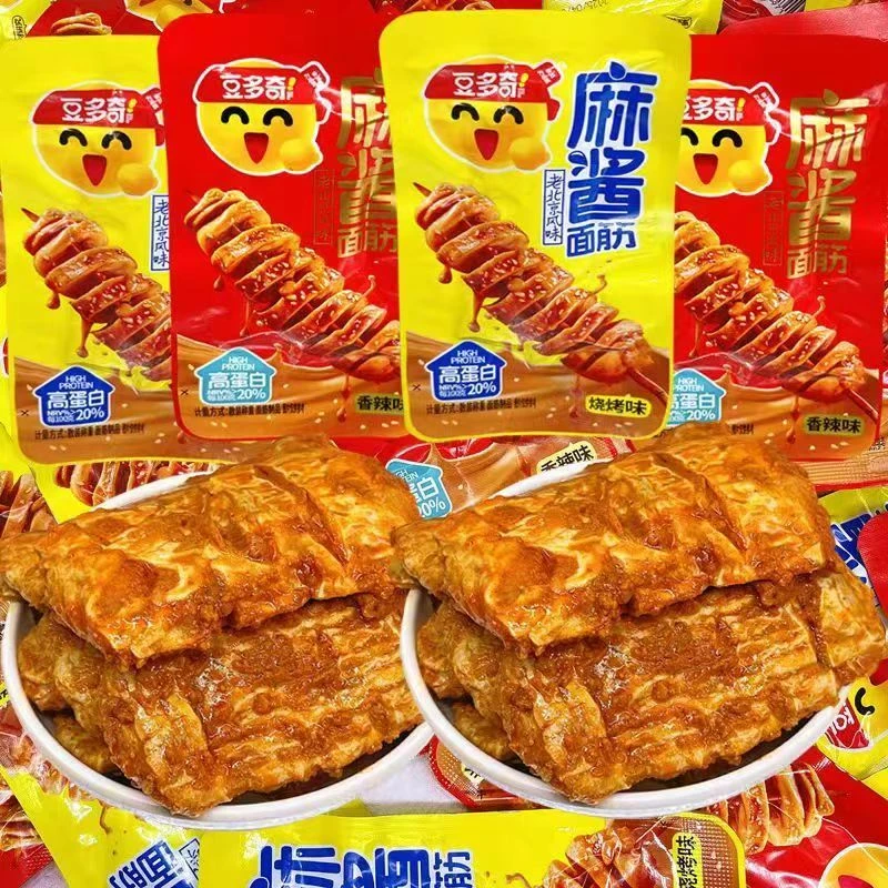 豆多奇麻酱面筋烧烤味香辣味手撕面筋散装即食北京风味解馋零食