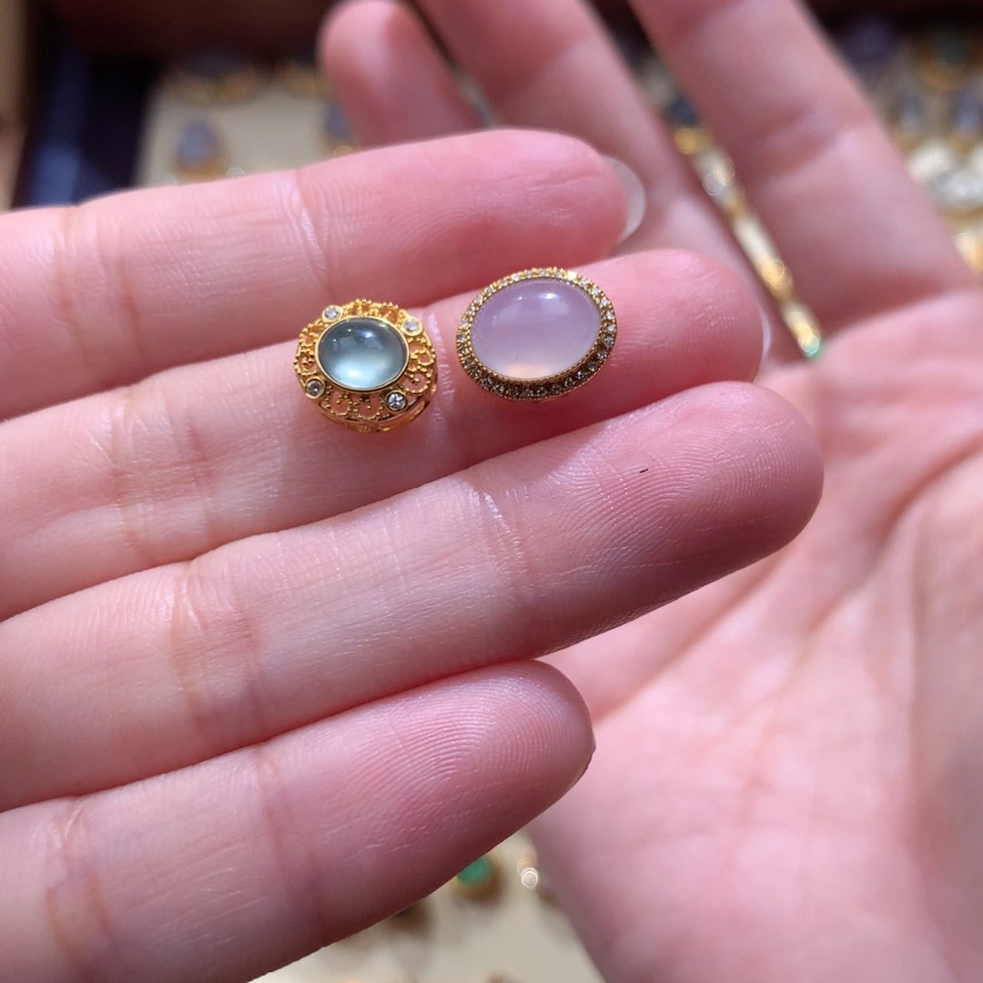 静***翡翠18K金镶嵌颈饰翡翠