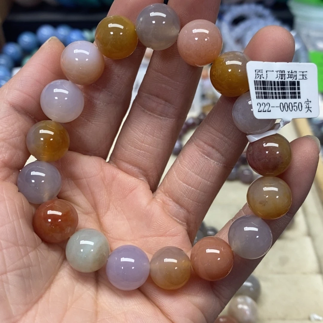 硅化珊瑚（珊瑚玉）手链未镶嵌110