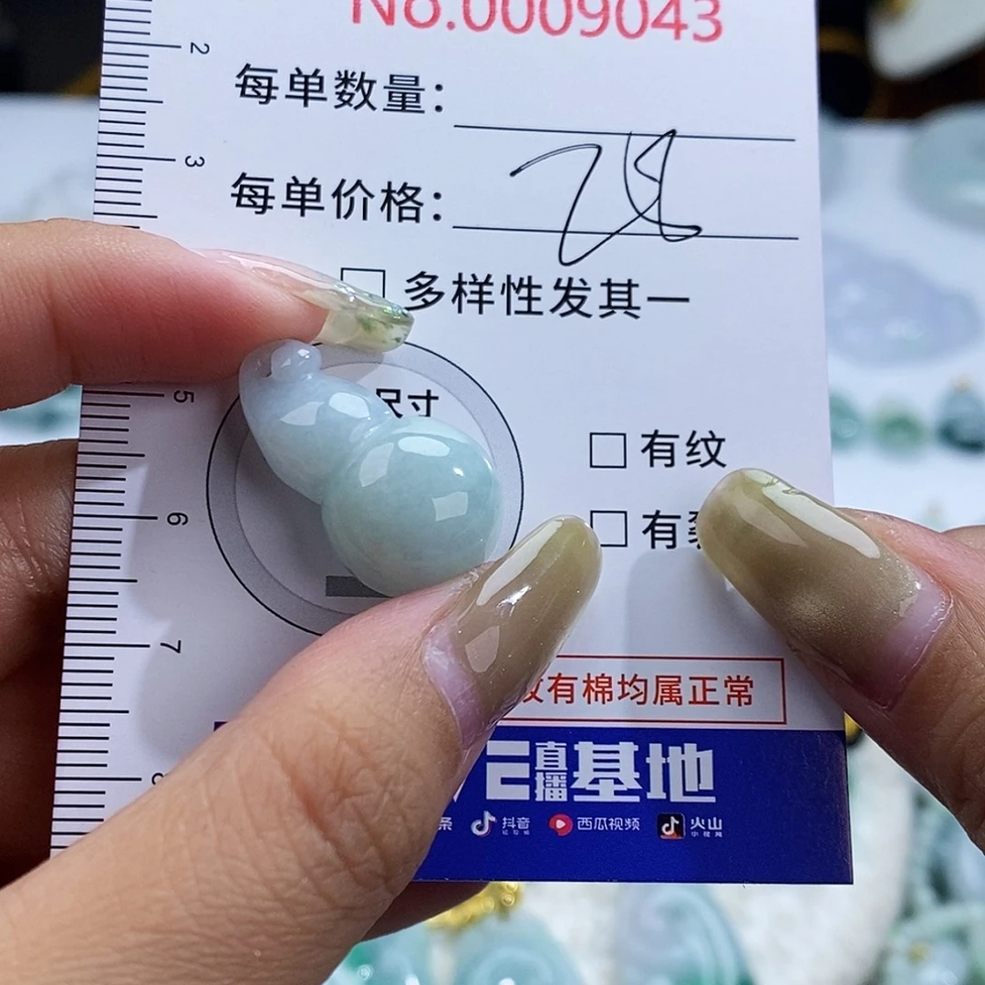 翡翠未镶嵌颈饰9043