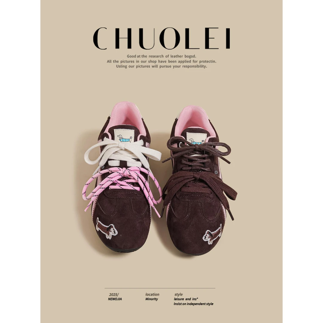 2025夏季新款厚底德训鞋女拼色双鞋带阿甘百搭运动老爹鞋休闲潮鞋