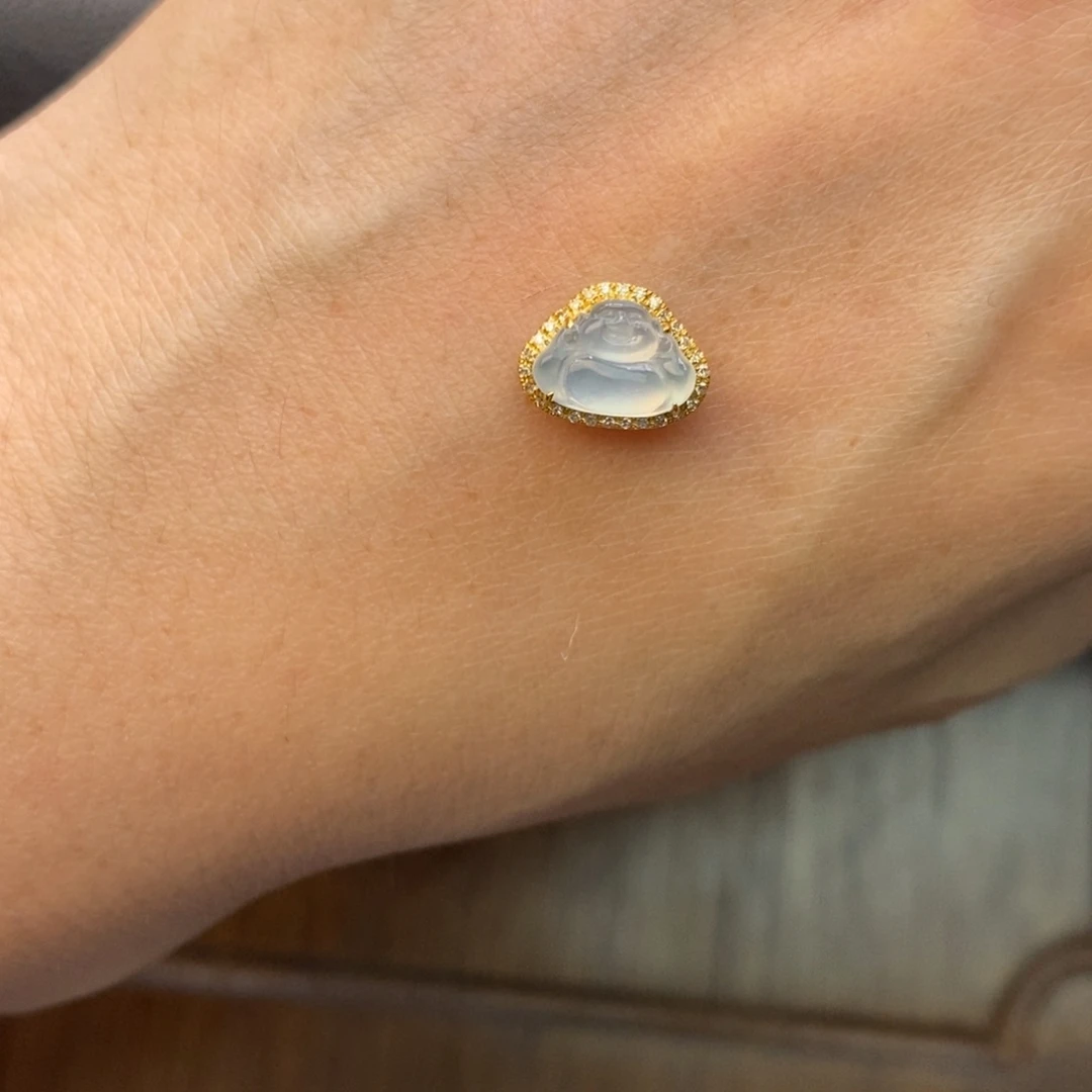 8***6翡翠18K金镶嵌颈饰翡翠