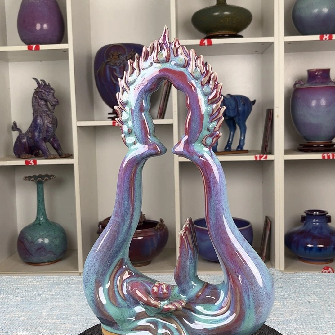 瓷片摆件……佛韵莲心……无礼盒