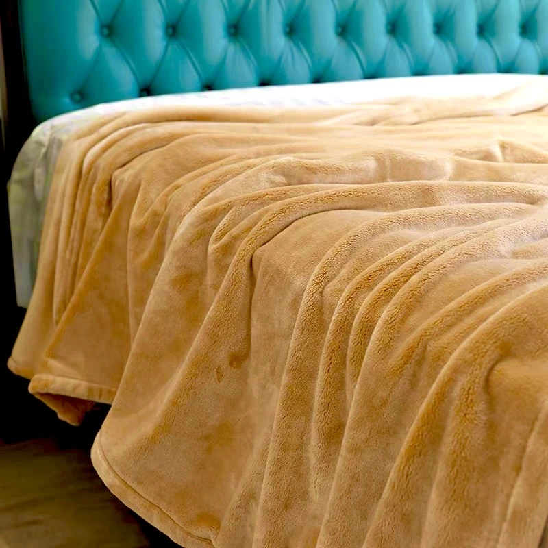 【230*230加加厚】哥哥家素色高克重加厚保暖双面牛奶绒8毛高绒毯