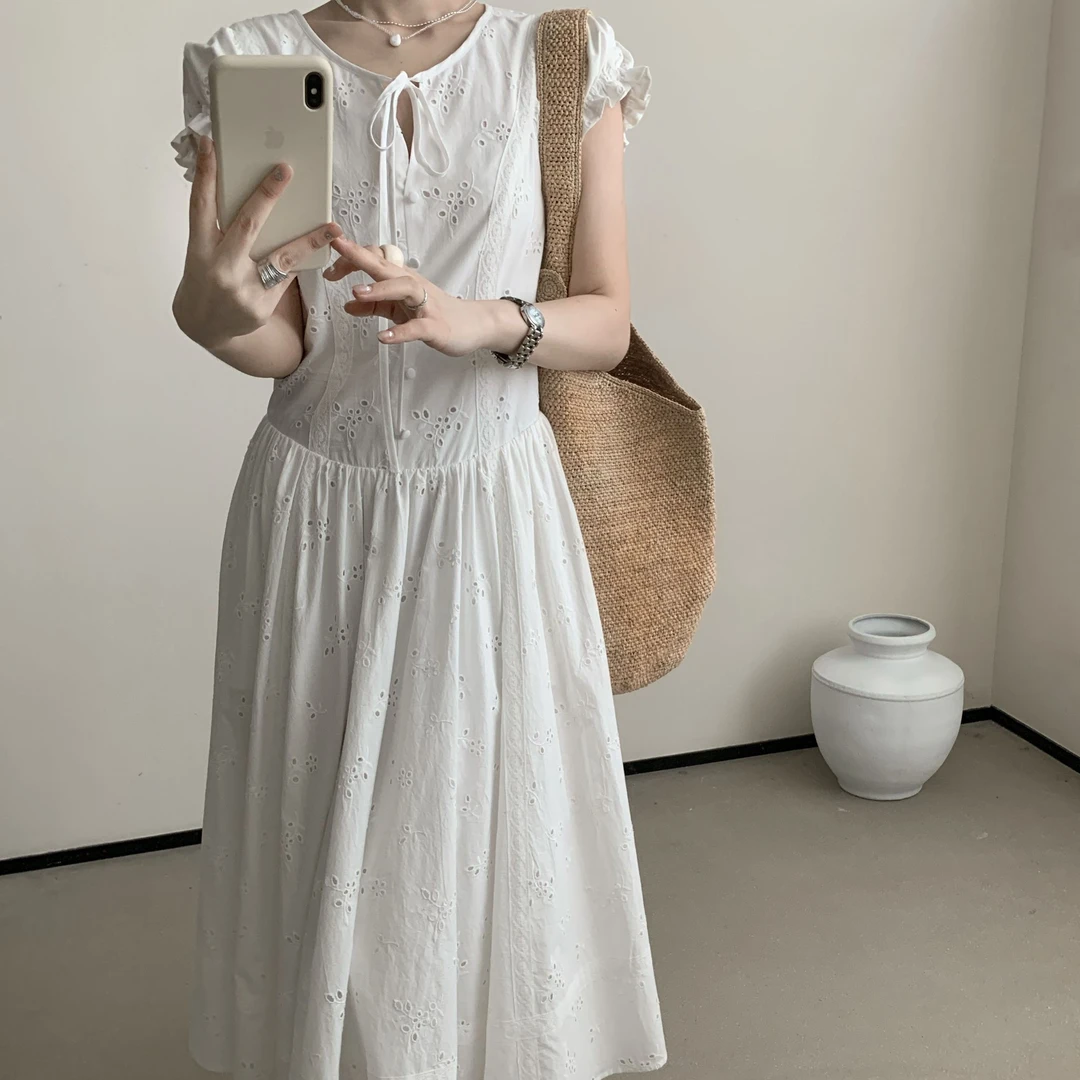 【小小韩】梦里花 初夏简约气质慵懒优雅小众设计感法式茶歇裙/5090