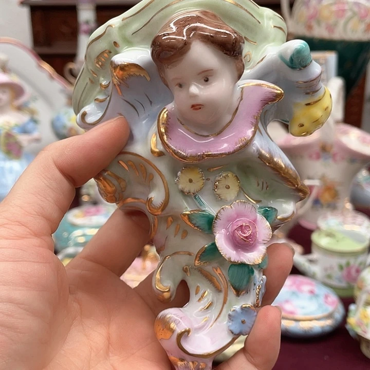 杯碟陶瓷摆件陶瓷
