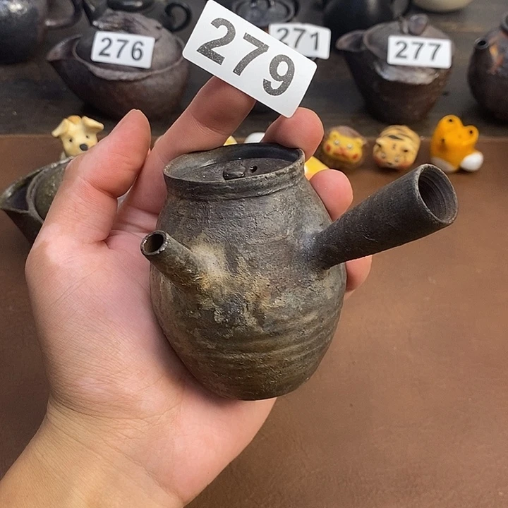 279柴烧紫砂青铜壶可以养