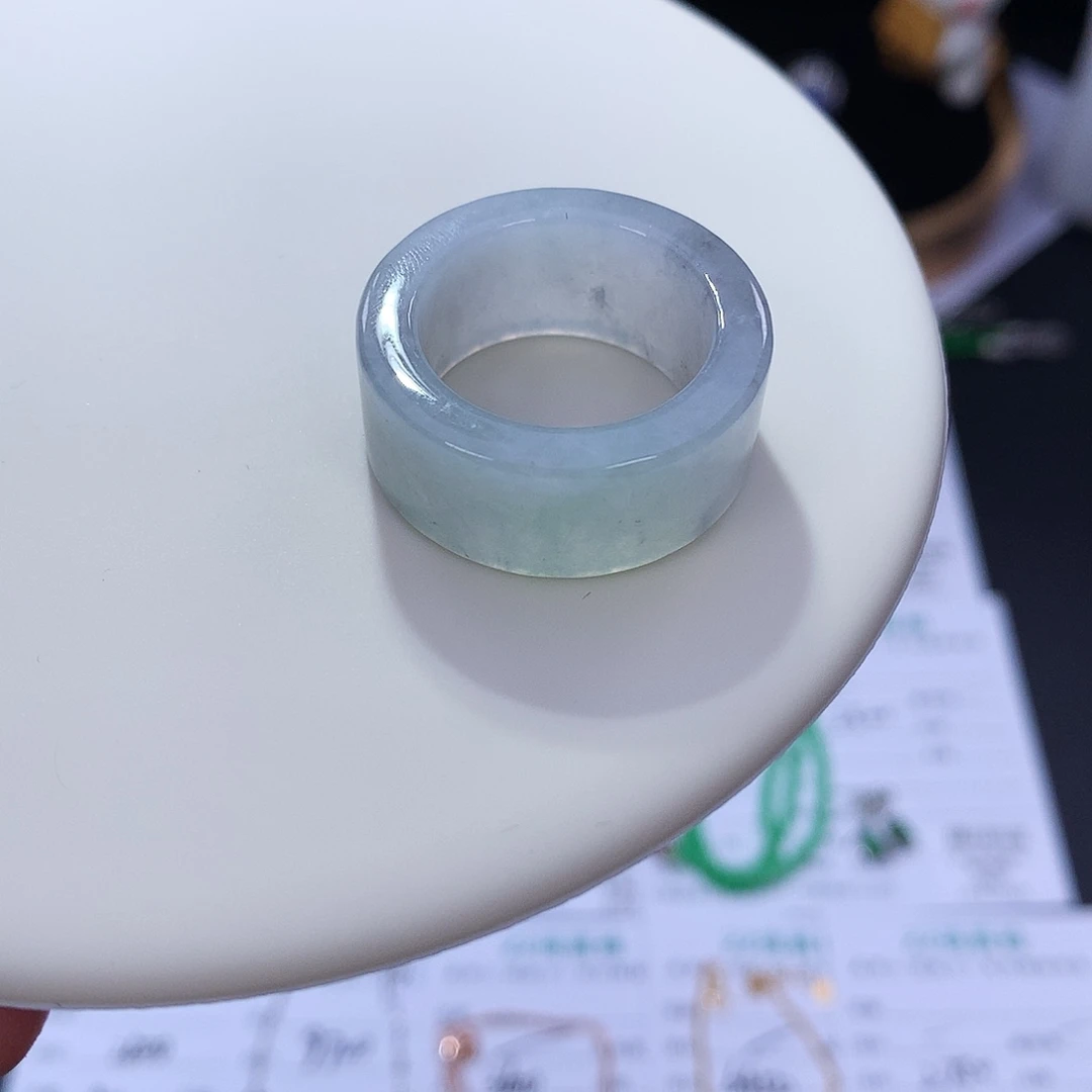 翡翠未镶嵌挂件天然缅甸翡翠Ａ货戒圈19号