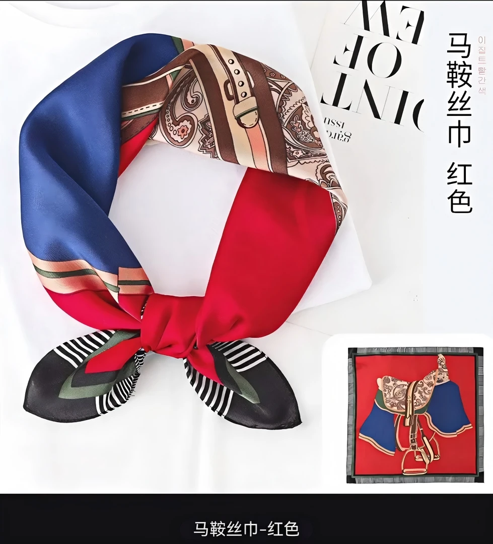 【2025新款复古70*70小方巾】欧美风超百搭