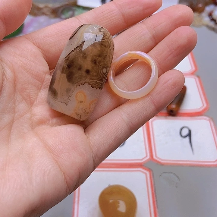 【闪购商品】未镶嵌玛瑙/玉髓珠宝半成品忧**名