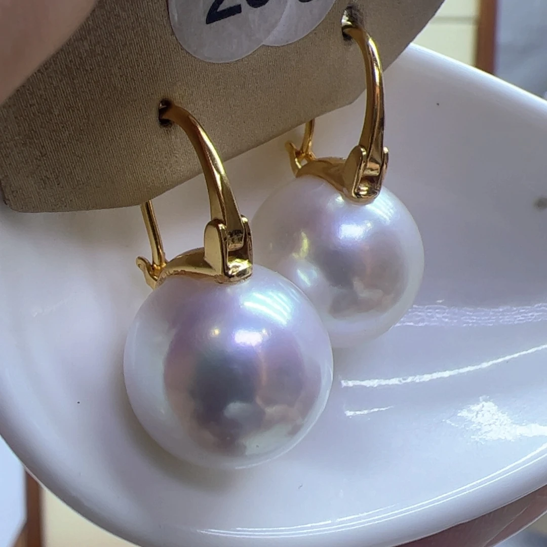 淡水珍珠耳饰银S925镶嵌