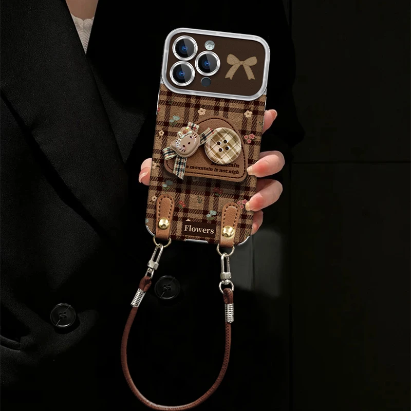 碎花喵咪全型号适用于苹果17手机壳vivo华为OPPO小米保护套iphone