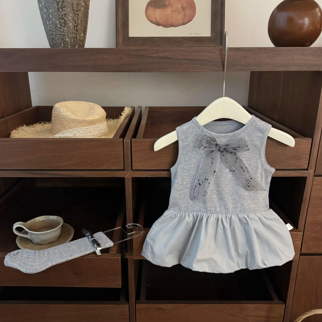 薄款女常规无袖夏季休闲风童装泡泡袖韩版洋气