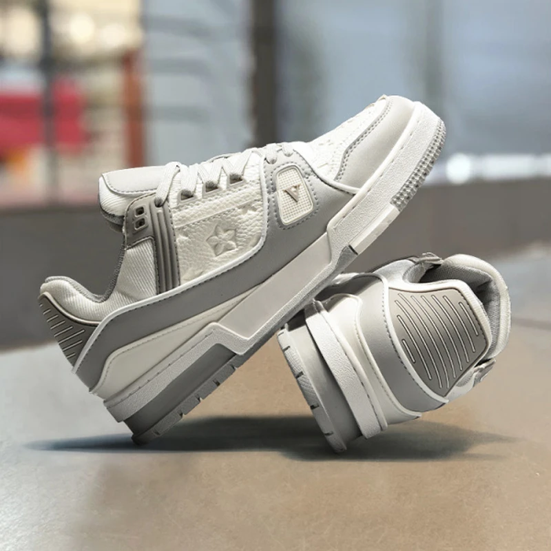 2025新款时尚休闲鞋夏季欧美厚底拼色潮鞋女爆款男生运动滑板鞋潮