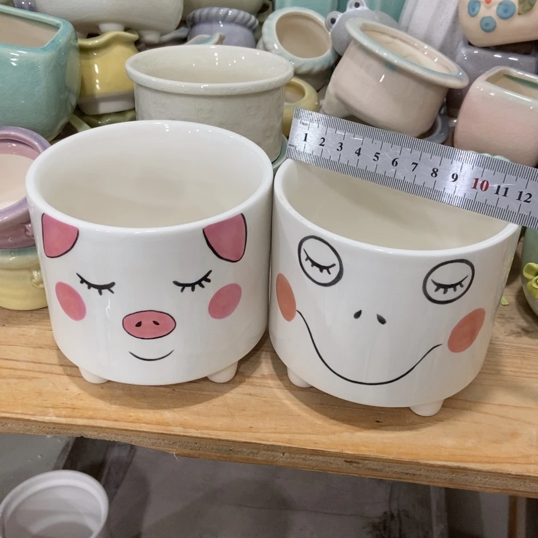 红陶高温陶瓷花盆