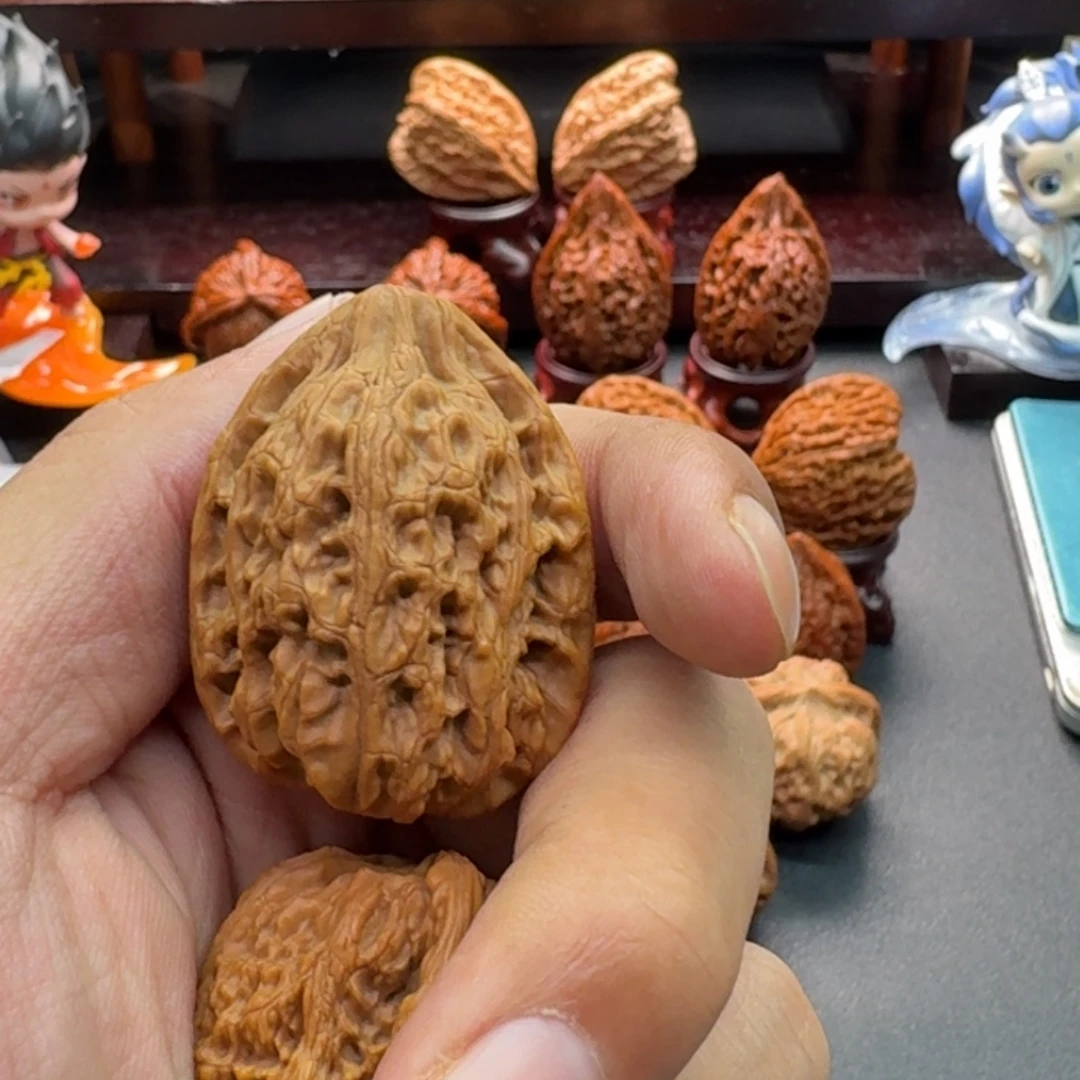 把件文玩核桃34×31×43+全品平谷大咸鱼文玩核桃把件