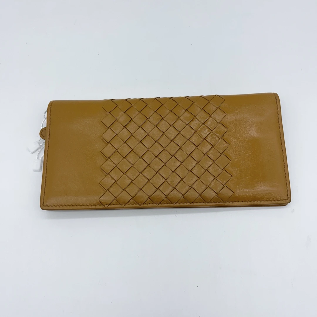 95新 BOTTEGA VENETA/葆蝶家 黄色编织钱包 1495 3602
