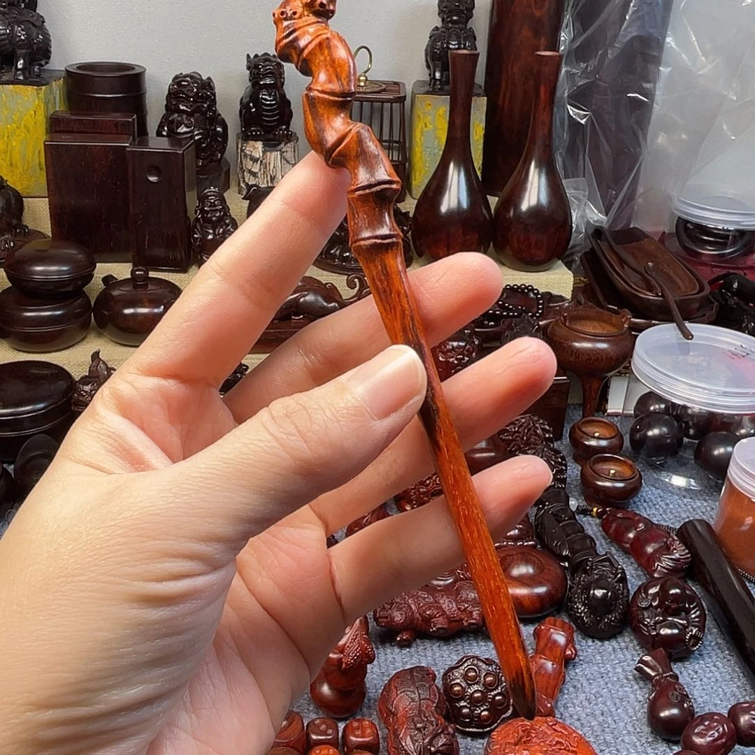 檀香紫檀（小叶紫檀）金星发簪