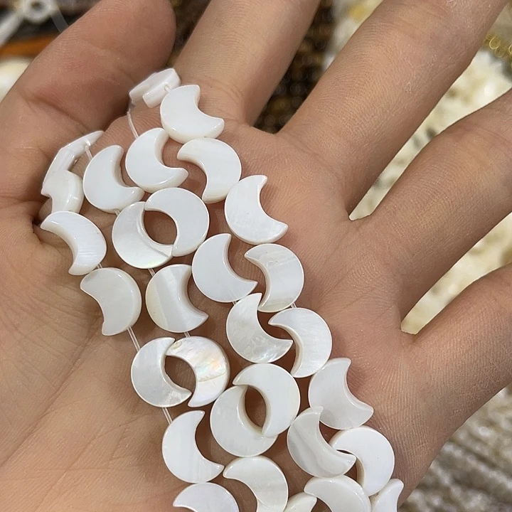 玛瑙/玉髓合金珠宝半成品一条贝壳月亮