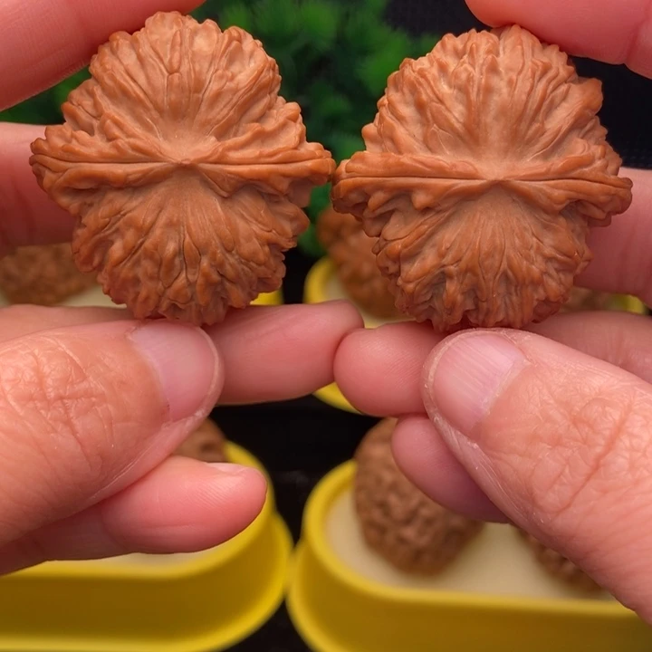 吊坠文玩核桃红豆元宝41全品