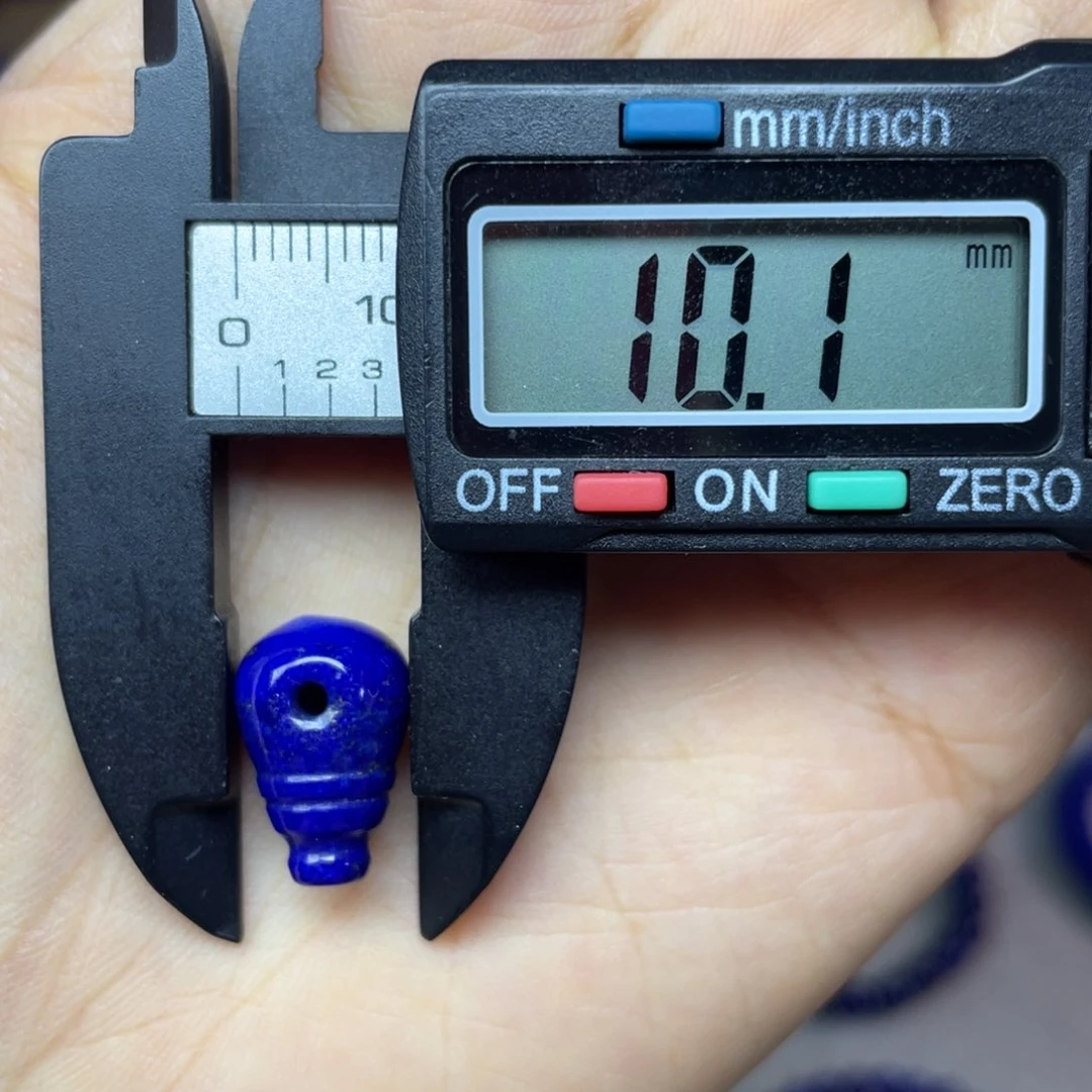 青金石未镶嵌10mm三通配饰