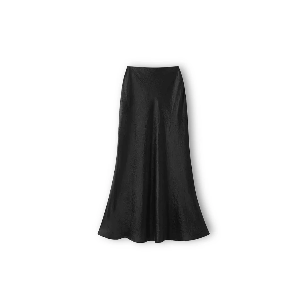 25年新款纸片人气质女神限定高级醋酸鱼尾半裙（25B0829）【409】