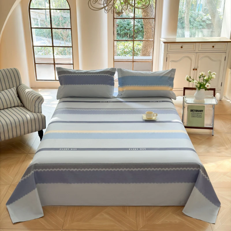 【福利款】原棉卡侬蓝老粗布双人床单（230*240cm）