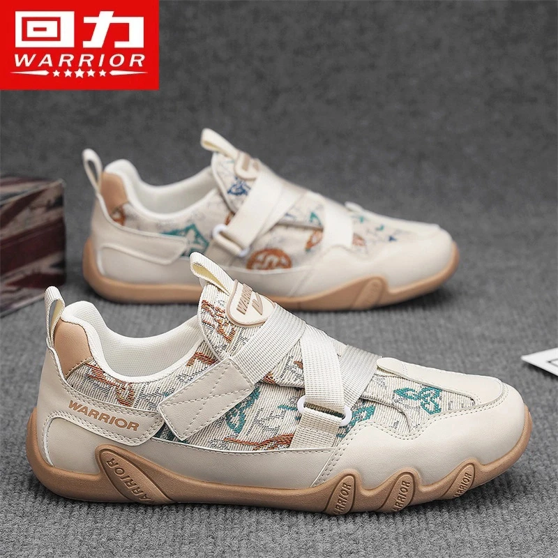 回力男鞋夏季新款时尚刺绣百搭休闲运动鞋男款潮鞋男生上班一脚蹬