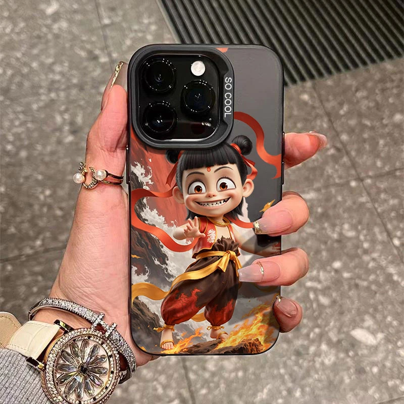 可爱哪吒适用苹果16/15手机壳iphone14Promax元气13软胶12防摔11x