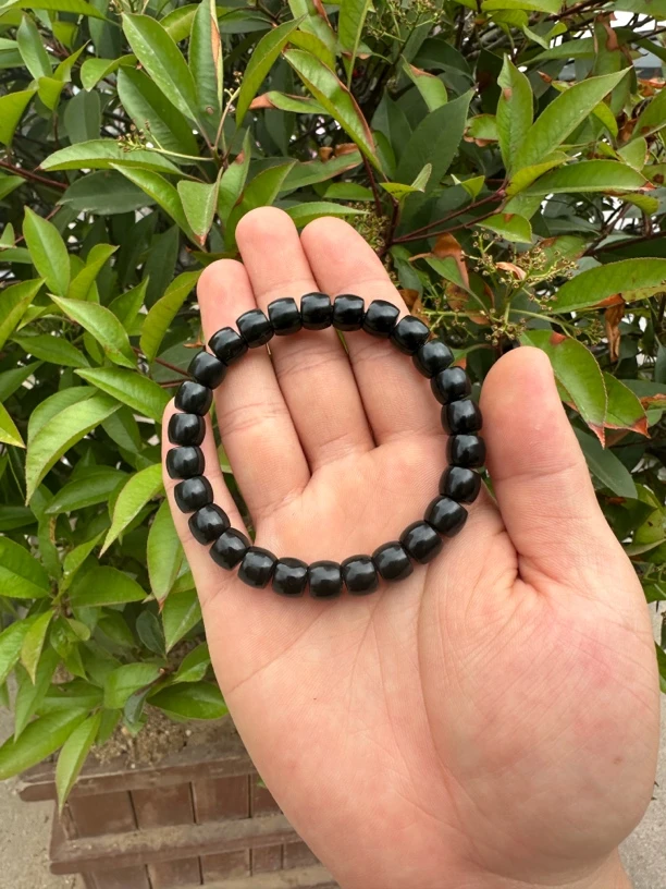 和田玉黑青8✖️9直切手串