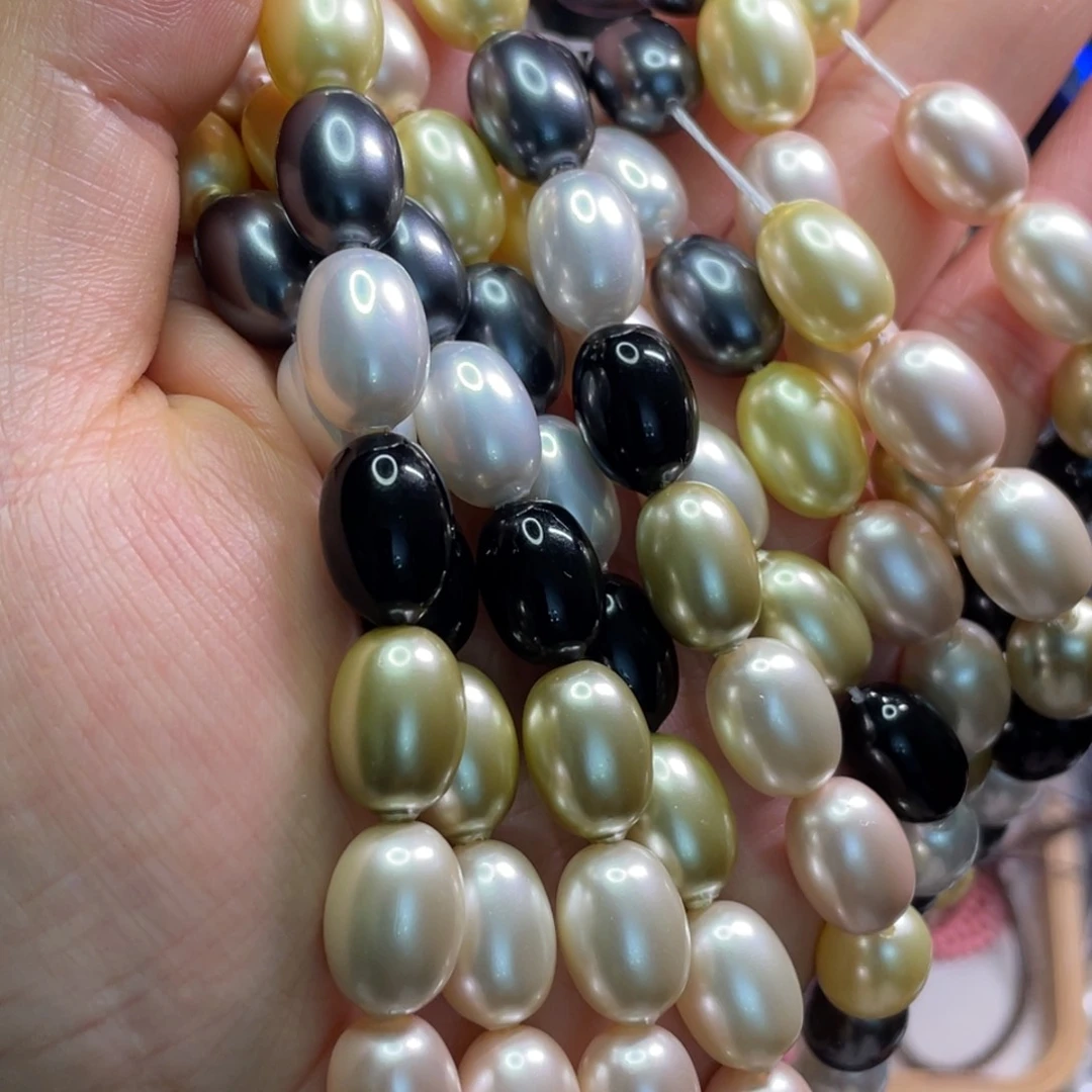 旦形贝珠手工配珠14颗
