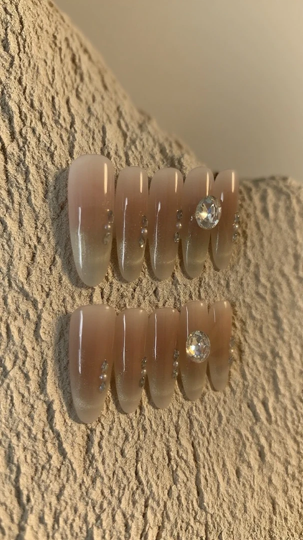 手工裸色穿戴甲甲片显白气质可拆卸款纯高质量美甲高级感纯手工