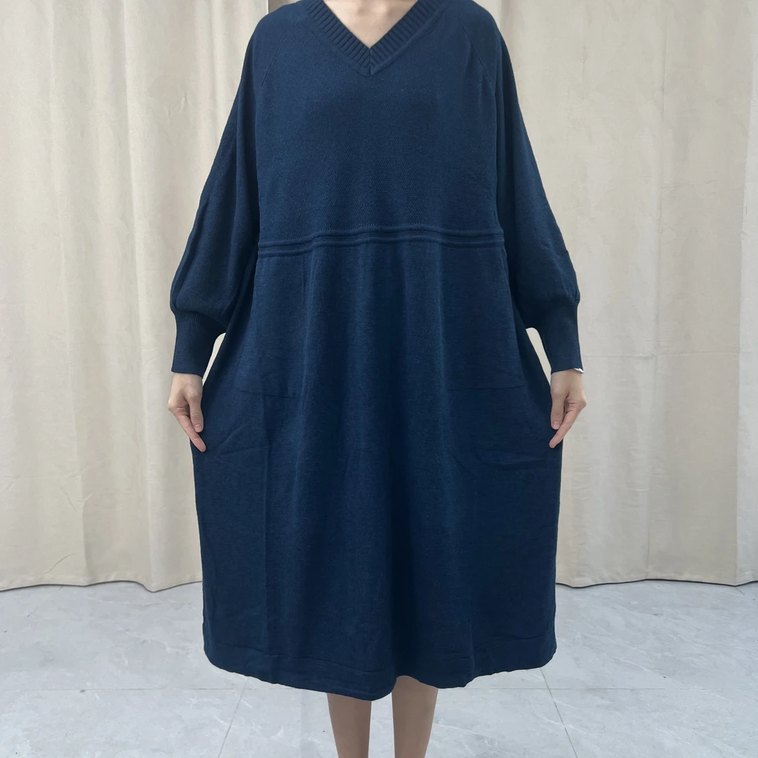 （005）湾湾奢品贵妇既视感显廋保暖时尚百搭连衣裙秋冬款