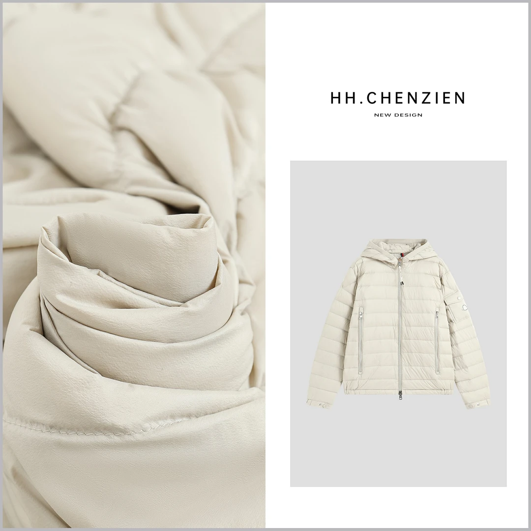 【黑黑家】男款冬款新款连帽设计拉链口袋净版舒适保暖羽绒服外套