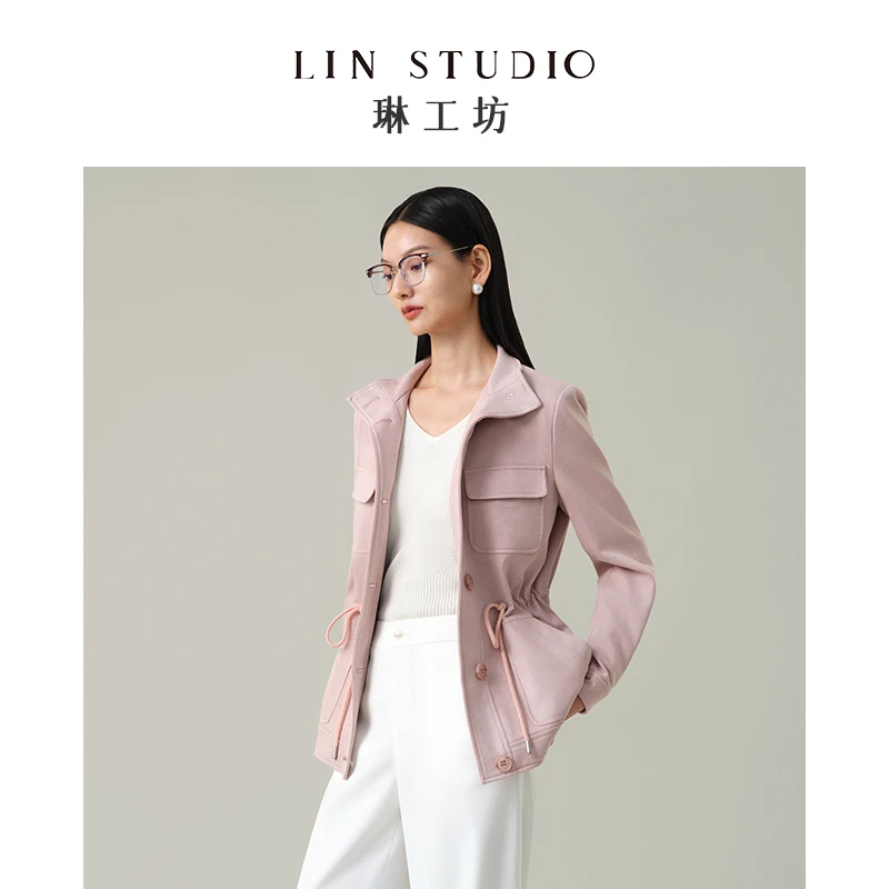 琳工坊“沾衣”粉色外套夹克气质干练通勤职场休闲春秋唐琳设计师