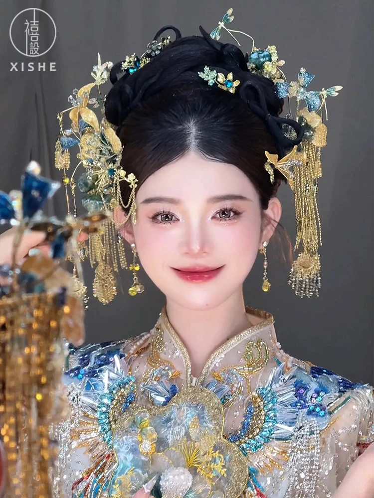 新中式新娘大婚造型头饰实用百搭古风头饰0189K